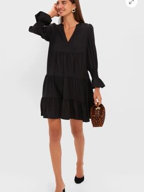 Pomander Place Black Crepe Kenzo Dress